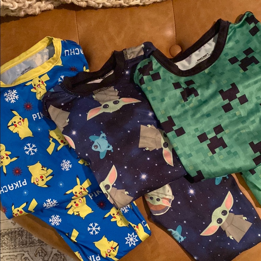 Cuddl Duds Pajamas Set - Pikachu, Minecraft and Baby Yoda Designs